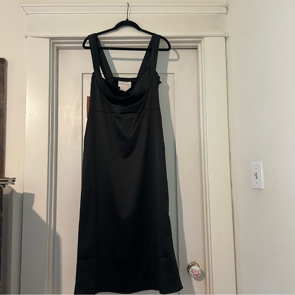 BHLDN Black Midi Dress